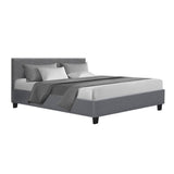 darrahopens Furniture > Bedroom Artiss Neo Bed Frame Fabric - Grey Queen