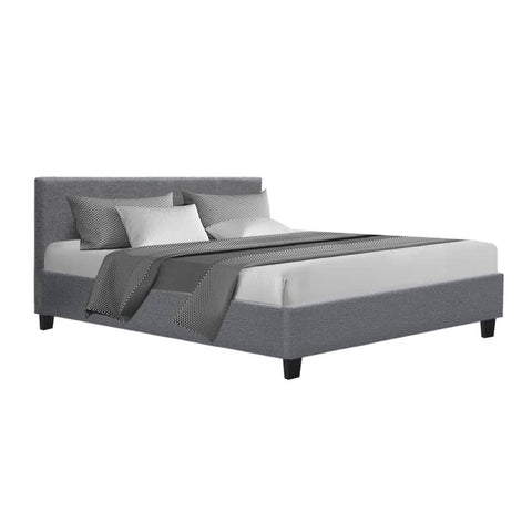 darrahopens Furniture > Bedroom Artiss Neo Bed Frame Fabric - Grey Queen