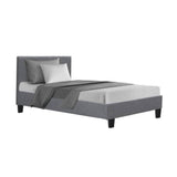 darrahopens Furniture > Bedroom Artiss Neo Bed Frame Fabric - Grey Single
