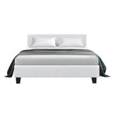 darrahopens Furniture > Bedroom Artiss Neo Bed Frame PU Leather - White Double