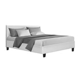 darrahopens Furniture > Bedroom Artiss Neo Bed Frame PU Leather - White Double