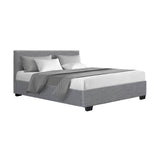darrahopens Furniture > Bedroom Artiss Nino Bed Frame Fabric - Grey Double