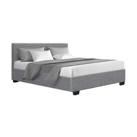 darrahopens Furniture > Bedroom Artiss Nino Bed Frame Fabric - Grey Double
