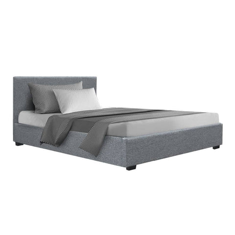 darrahopens Furniture > Bedroom Artiss Nino Bed Frame Fabric - Grey King Single