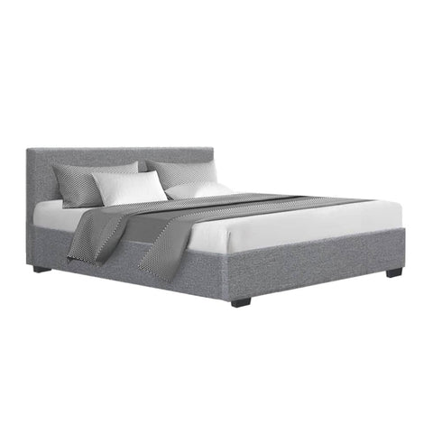 darrahopens Furniture > Bedroom Artiss Nino Bed Frame Fabric - Grey Queen