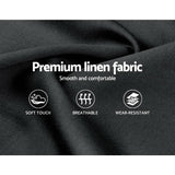 darrahopens Furniture > Bedroom Artiss Pier Bed Frame Fabric - Charcoal King