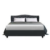 darrahopens Furniture > Bedroom Artiss Pier Bed Frame Fabric - Charcoal Queen