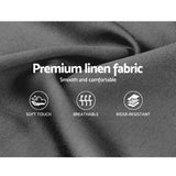 darrahopens Furniture > Bedroom Artiss Pier Bed Frame Fabric - Grey Double