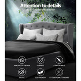 darrahopens Furniture > Bedroom Artiss Pier Bed Frame Fabric - Grey Double