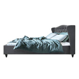darrahopens Furniture > Bedroom Artiss Pier Bed Frame Fabric - Grey King