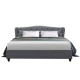 darrahopens Furniture > Bedroom Artiss Pier Bed Frame Fabric - Grey King
