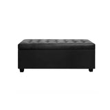 darrahopens Furniture > Bedroom Artiss PU Leather Storage Ottoman - Black