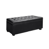 darrahopens Furniture > Bedroom Artiss PU Leather Storage Ottoman - Black