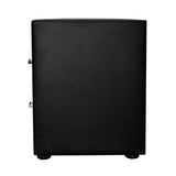 darrahopens Furniture > Bedroom Artiss PVC Leather Bedside Table - Black