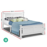 darrahopens Furniture > Bedroom Artiss Queen Size Wooden Bed Frame Kids Adults Timber