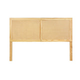 Darrahopens Furniture > Bedroom Artiss Rattan Bed Frame Double Size Bed Head Headboard Bedhead Base RIBO Pine