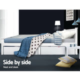 darrahopens Furniture > Bedroom Artiss Set of 2 Bed Frame Storage Drawers Timber Trundle for Wooden Bed Frame Base White