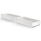 darrahopens Furniture > Bedroom Artiss Set of 2 Bed Frame Storage Drawers Timber Trundle for Wooden Bed Frame Base White