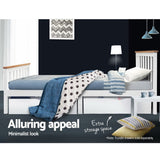 darrahopens Furniture > Bedroom Artiss Single Wooden Bed Frame Bedroom Furniture Kids
