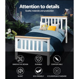darrahopens Furniture > Bedroom Artiss Single Wooden Bed Frame Bedroom Furniture Kids