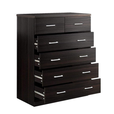 darrahopens Furniture > Bedroom Artiss Tallboy 6 Drawers Storage Cabinet - Walnut