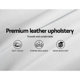 darrahopens Furniture > Bedroom Artiss Tiyo Bed Frame PU Leather Gas Lift Storage - White Double