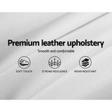 darrahopens Furniture > Bedroom Artiss Tiyo Bed Frame PU Leather Gas Lift Storage - White King Single
