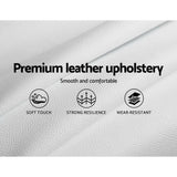 darrahopens Furniture > Bedroom Artiss Tiyo Bed Frame PU Leather Gas Lift Storage - White Queen