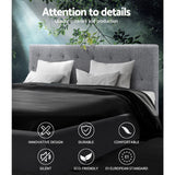 darrahopens Furniture > Bedroom Artiss Vanke Bed Frame Fabric- Grey Queen