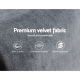 darrahopens Furniture > Bedroom Artiss VELA Bed Head Headboard King Size Bedhead Velvet Grey