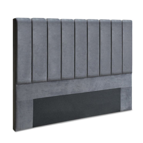 darrahopens Furniture > Bedroom Artiss VELA Bed Head Headboard King Size Bedhead Velvet Grey