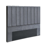 darrahopens Furniture > Bedroom Artiss VELA Bed Head Headboard Queen Size Bedhead Velvet Grey