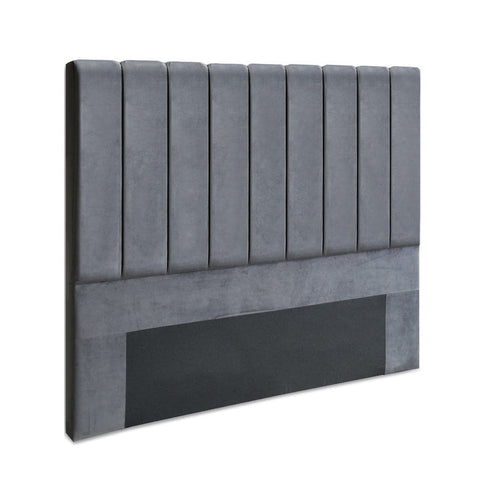 darrahopens Furniture > Bedroom Artiss VELA Bed Head Headboard Queen Size Bedhead Velvet Grey