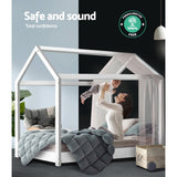 darrahopens Furniture > Bedroom Artiss Wooden Bed Frame Single Size Mattress Base Pine Timber Platform White