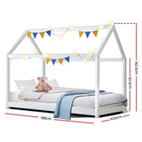 darrahopens Furniture > Bedroom Artiss Wooden Bed Frame Single Size Mattress Base Pine Timber Platform White
