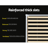 darrahopens Furniture > Bedroom Artiss Wooden Trundle Bed Frame Timber Slat King Single Size White
