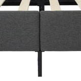 Darrahopens Furniture > Bedroom Bed Frame Mattress Foundation (Dark Grey) – Queen