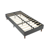 Darrahopens Furniture > Bedroom Bed Frame Mattress Foundation (Dark Grey) – Queen