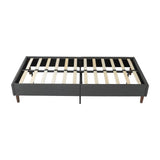 Darrahopens Furniture > Bedroom Bed Frame Mattress Foundation (Dark Grey) – Queen
