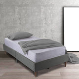 Darrahopens Furniture > Bedroom Bed Frame Mattress Foundation (Dark Grey) – Queen