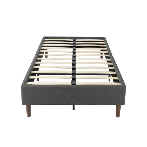 Darrahopens Furniture > Bedroom Bed Frame Mattress Foundation (Dark Grey) – Queen