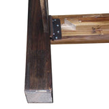 darrahopens Furniture > Bedroom Bed Frame Queen Size in Solid Wood Veneered Acacia Bedroom Timber Slat in Chocolate