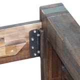 darrahopens Furniture > Bedroom Bed Frame Queen Size in Solid Wood Veneered Acacia Bedroom Timber Slat in Chocolate