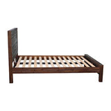 darrahopens Furniture > Bedroom Bed Frame Queen Size in Solid Wood Veneered Acacia Bedroom Timber Slat in Chocolate