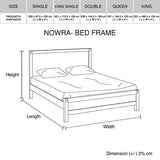 darrahopens Furniture > Bedroom Bed Frame Single Size in Solid Wood Veneered Acacia Bedroom Timber Slat in Oak