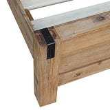 darrahopens Furniture > Bedroom Bed Frame Single Size in Solid Wood Veneered Acacia Bedroom Timber Slat in Oak