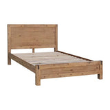 darrahopens Furniture > Bedroom Bed Frame Single Size in Solid Wood Veneered Acacia Bedroom Timber Slat in Oak
