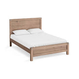 darrahopens Furniture > Bedroom Bed Frame Single Size in Solid Wood Veneered Acacia Bedroom Timber Slat in Oak
