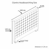 darrahopens Furniture > Bedroom Bed Head King Charcoal Headboard Upholstery Fabric Tufted Buttons