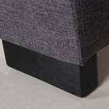darrahopens Furniture > Bedroom Bed Head King Charcoal Headboard Upholstery Fabric Tufted Buttons